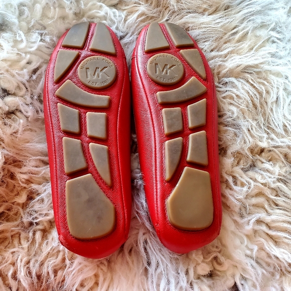 Michael Kors Red Leather Ballet Flats - Picture 4 of 9